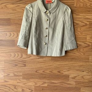 Juicy Couture Women's Gold Metallic Blazer Career Office Party Size 0